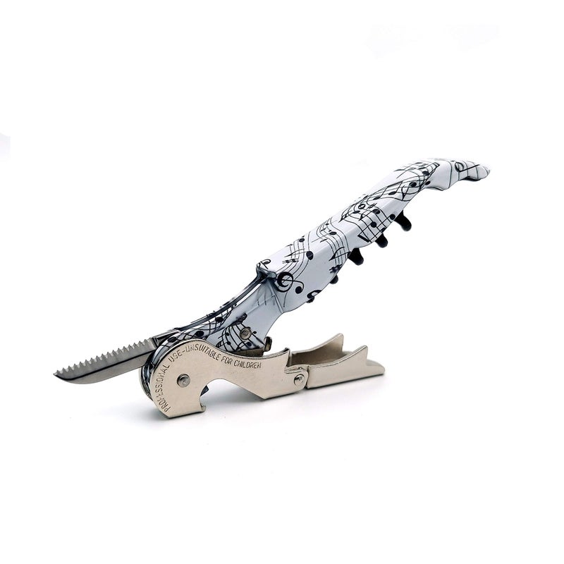 Pulltap's Genuine Music 500 Waiter's Corkscrew â€“ Double-Hinged Wine Key with Hinged Foil Cutter â€“ Patented Design â€“ Made in Spain â€“ Musical - Image 1